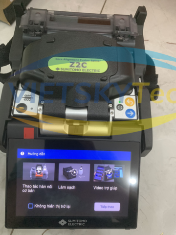 Máy hàn Sumitomo Z2C+ tích hợp video hướng dẫn sử dụng bên trong máy